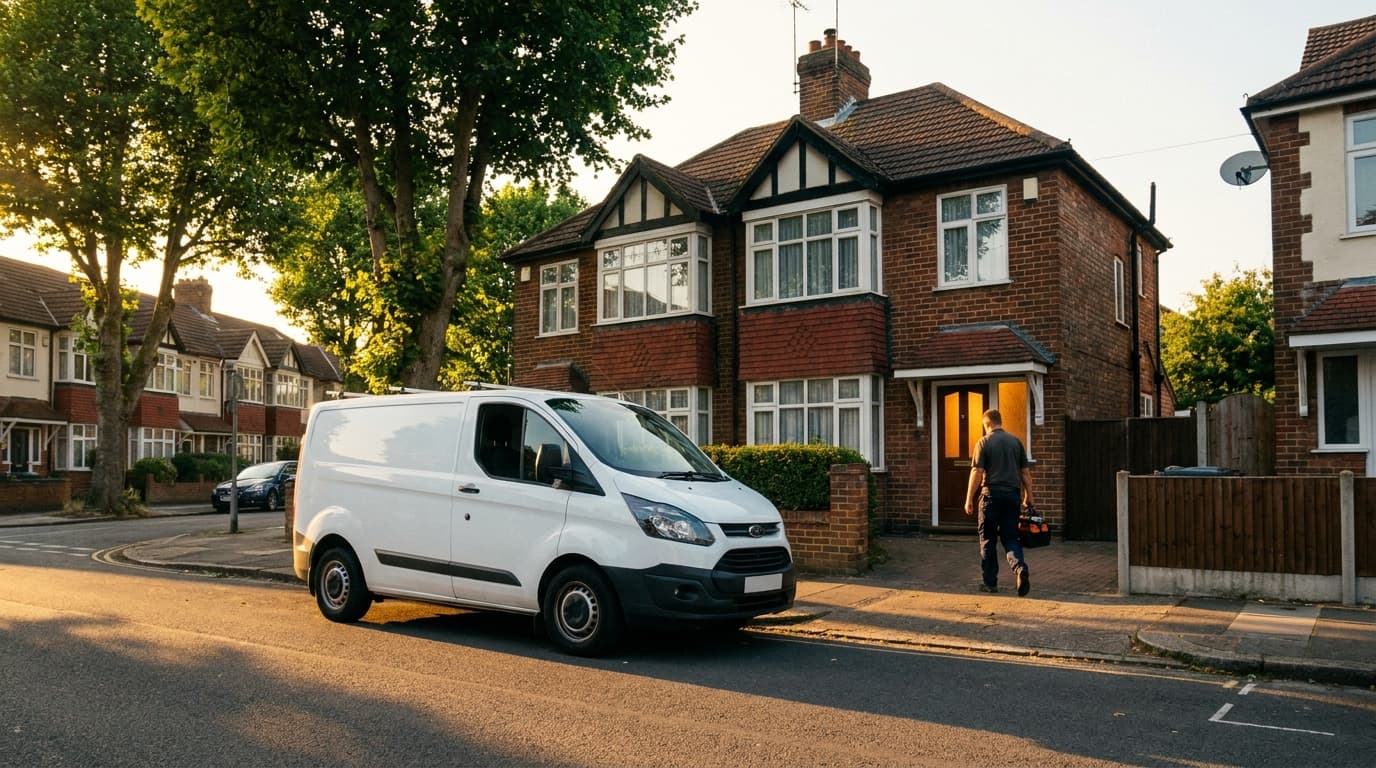 Doctor Locks van arriving at a home in Birmingham for a fast local callout